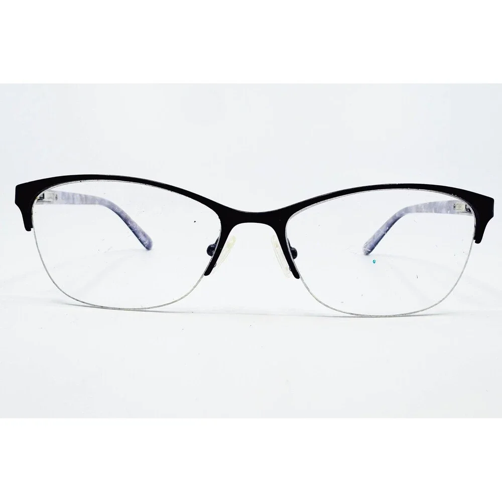 Nicole Miller Eyeglasses Womens Eggplant Titanium Cat Eye Gardiner 55-17-140